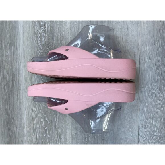 Crocs Baya Women's Sandal Platform Flip Flop Thong Slip-On Rubber 8 Pink Shoes - Picture 5 of 11